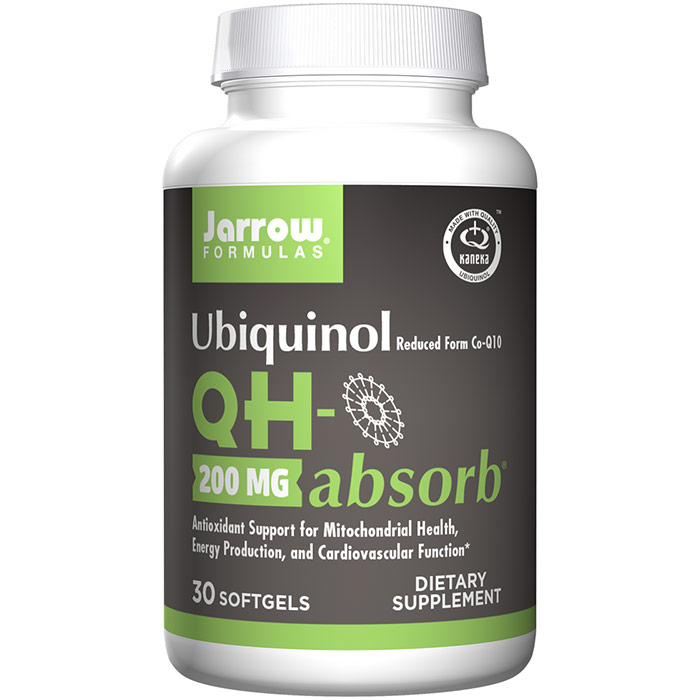 QH-Absorb 200 mg, Ubiquinol Kaneka QH, 30 Softgels, Jarrow Formulas