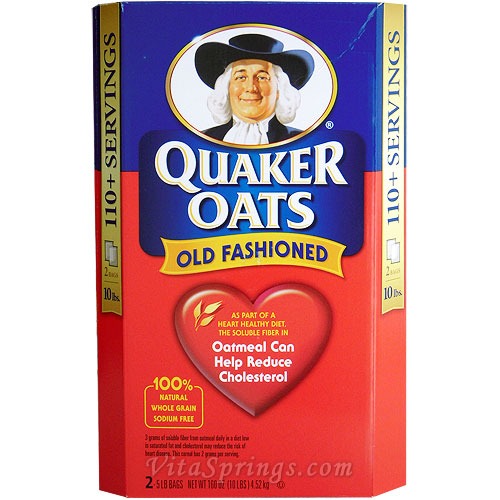 Quaker Oats Old Fashioned, 5 lb x 2 Bags, 100% Natural, Whole Grain