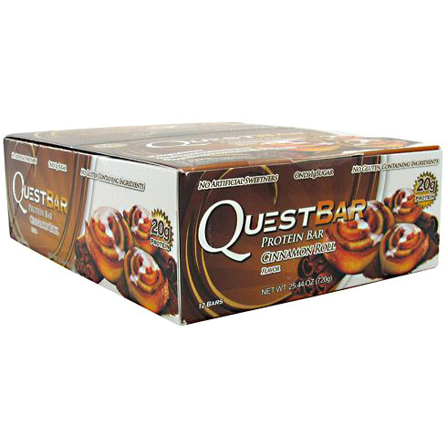 QuestBar Natural Protein Bar, Cinnamon Roll, 12 Bars, Quest Nutrition