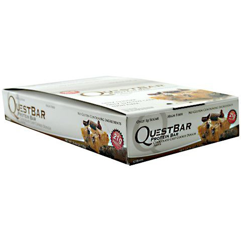 QuestBar Protein Bar, Chocolate Chip Cookie Dough, 12 Bars, Quest Nutrition