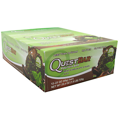 QuestBar Protein Bar, Mint Chocolate Chunk, 12 Bars, Quest Bar