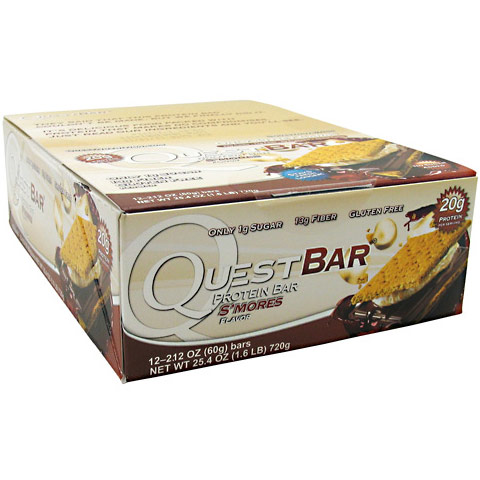 QuestBar Protein Bar, Smores, 12 Bars, Quest Bar