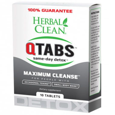QTabs (Quick Tabs), 10 Tablets, Herbal Clean Detox
