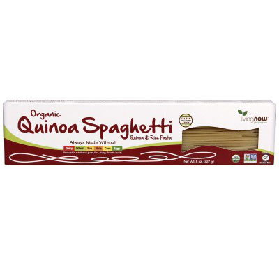Quinoa Spaghetti, Organic, Gluten-Free Pasta, 8 oz, NOW Foods