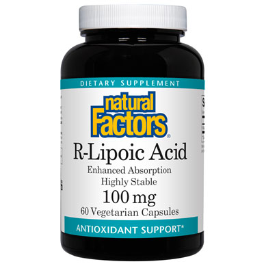 R-Lipoic Acid 100 mg, 30 Vegetarian Capsules, Natural Factors