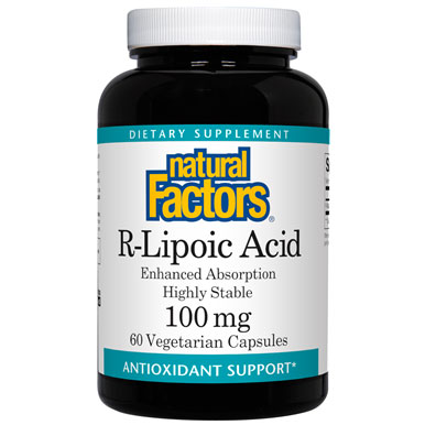 R-Lipoic Acid 100 mg, 60 Vegetarian Capsules, Natural Factors