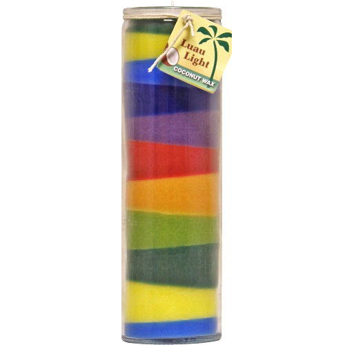 Rainbow Candle Luau Light 8 Inch, 1 Unit, Aloha Bay