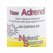 Raw Adrenal, 60 Capsules, Natural Sources