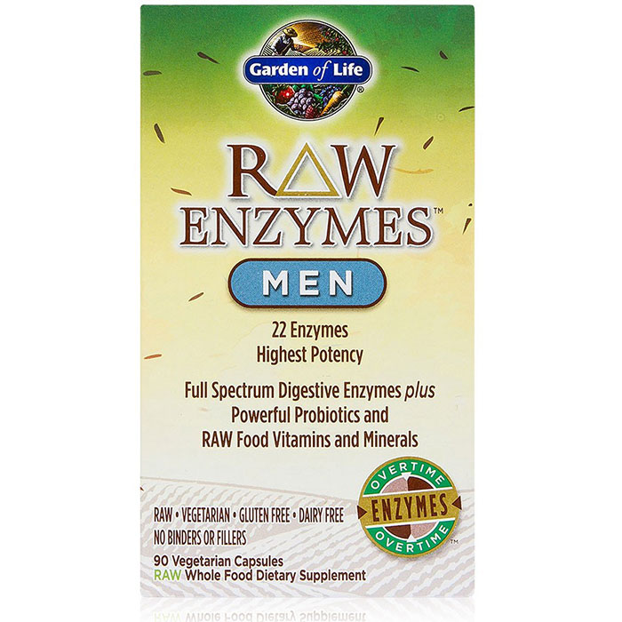 RAW Enzymes for Men, 90 Vegetarian Capsules, Garden of Life