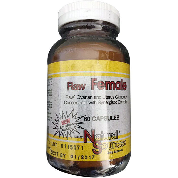 Raw Female, Glandular Supplement, 60 Capsules, Natural Sources