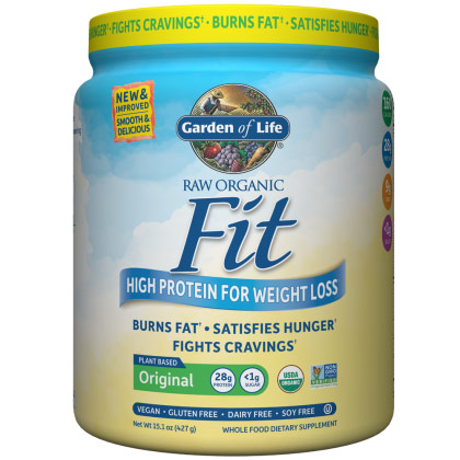 RAW Fit, High Protein Powder for Weight Loss, 451 g (10 Servings), Garden of Life