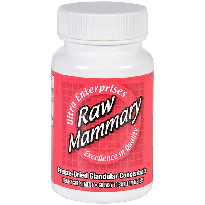 Raw Mammary, Freeze-Dried Glandular Concentrate, 60 Tablets, Ultra Enterprises