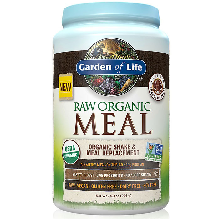 RAW Meal - Chocolate Cacao, Organic Shake & Meal Replacement, 986 g (28 Servings), Garden of Life