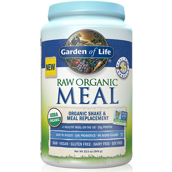 RAW Meal - Vanilla, Organic Shake & Meal Replacement, 949 g (28 Servings), Garden of Life