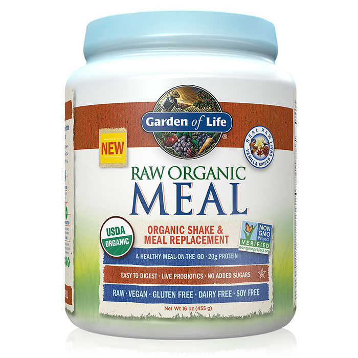 RAW Meal - Vanilla Spiced Chai, A Healthy Meal-On-The-Go, 455 g (14 Servings), Garden of Life