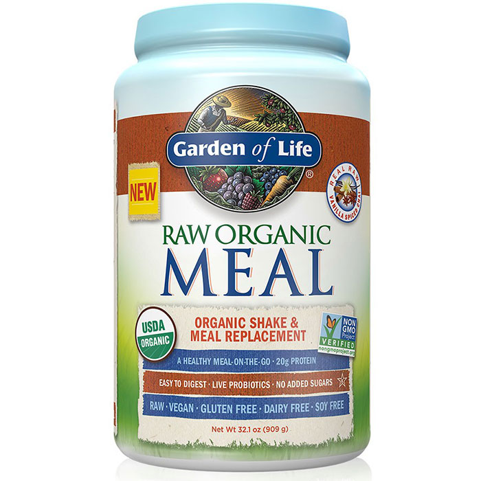 RAW Meal - Vanilla Spiced Chai, Organic Shake & Meal Replacement, 909 g (28 Servings), Garden of Life