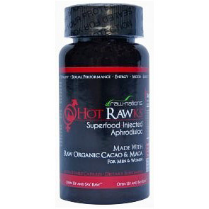 Raw-Nations Hot Rawks, Organic Libido Enhancer for Men & Women, 60 Capsules