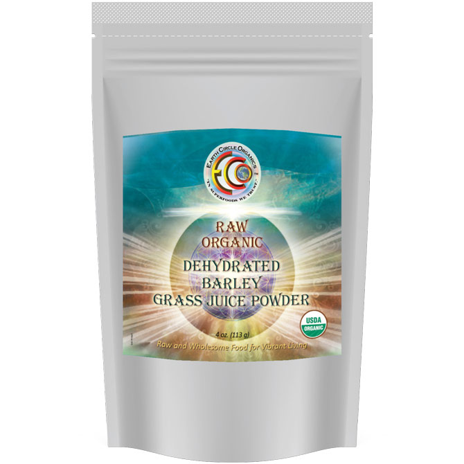 Raw Organic Dehydrated Barley Grass Juice Powder, 4 oz, Earth Circle Organics