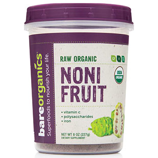 Raw Organic Noni Fruit Powder, 8 oz, BareOrganics Superfoods