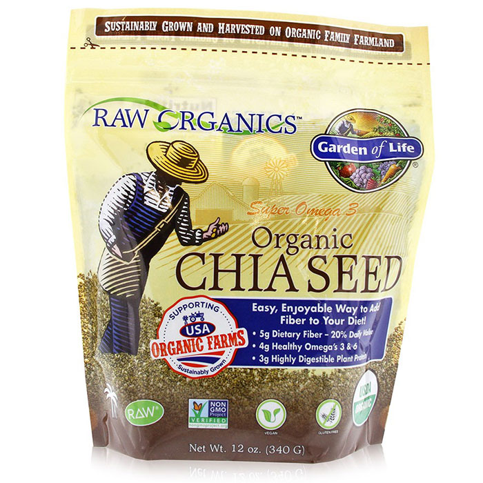 RAW Organics - Organic Chia Seeds, 12 oz (340 g), Garden of Life