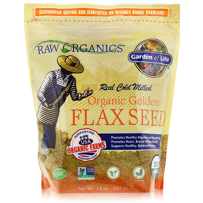 RAW Organics - Organic Golden Flax Seed, 14 oz (397 g), Garden of Life