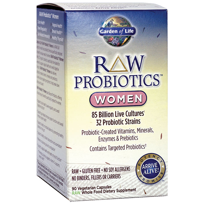 RAW Probiotics for Women, 90 Vegetarian Capsules x 3 Packs, Garden of Life