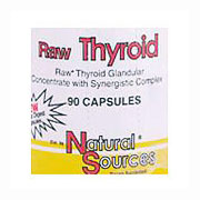 Raw Thyroid, 90 Capsules, Natural Sources