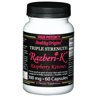 Razberi-K (Raspberry Ketones) 300 mg, 60 Capsules, Healthy Origins