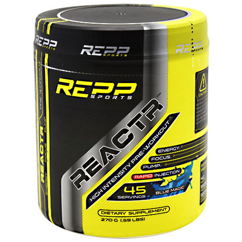 Reactr, High Intensity Pre-Workout Powder, 45 Servings, Repp Sports