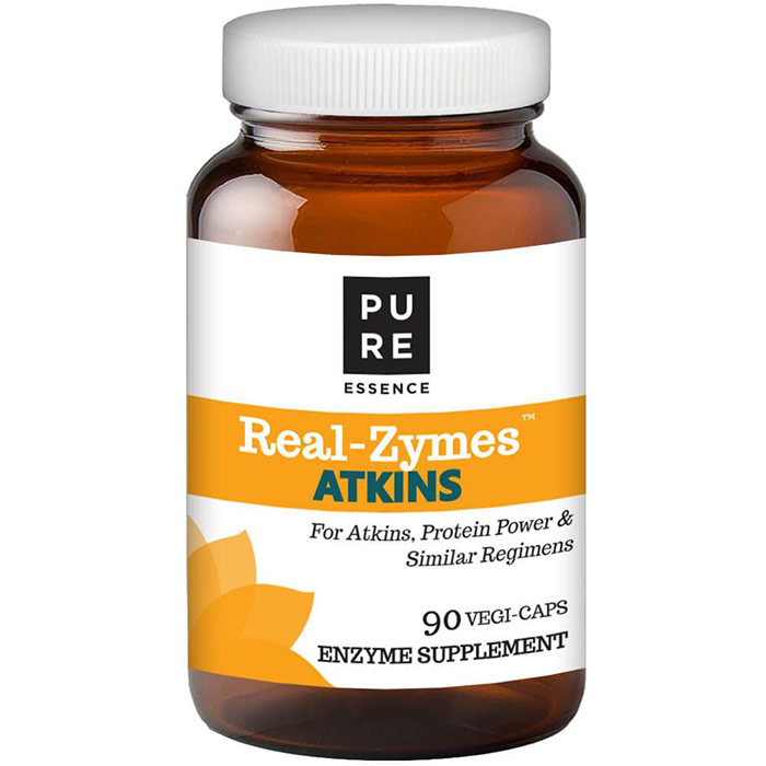 Real-Zymes Atkins, Digestive Aid, 90 Vegetarian Capsules, Pure Essence Labs