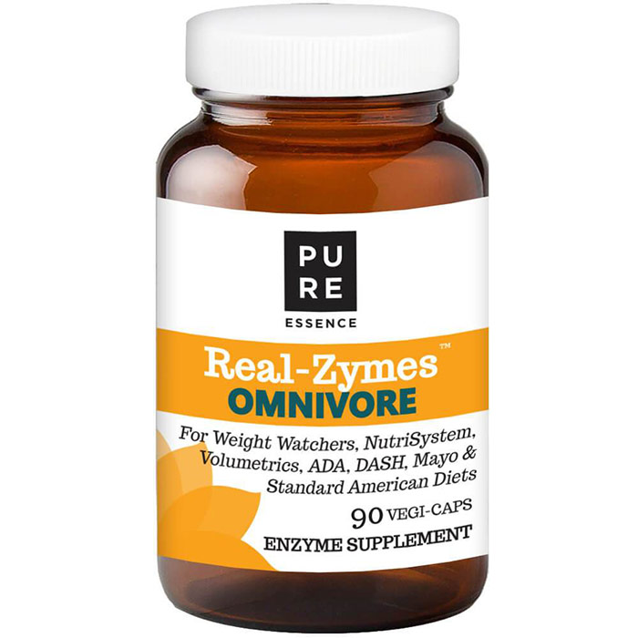 Real-Zymes Omnivore, Digestive Aid, 90 Vegetarian Capsules, Pure Essence Labs