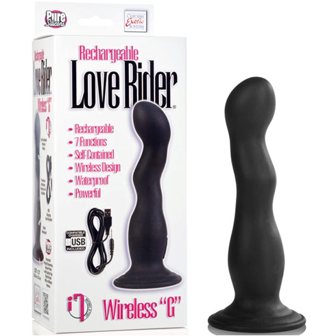 unknown Rechargeable Love Rider Wireless G Vibe, Black, California Exotic Novelties