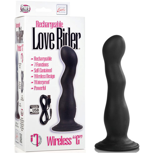 Rechargeable Love Rider Wireless G Vibe, Black, California Exotic Novelties