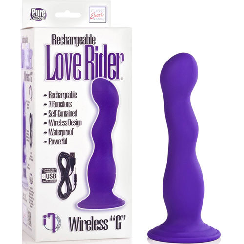 Rechargeable Love Rider Wireless G Vibe, Purple, California Exotic Novelties