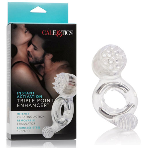 Vibrating Support Plus Couples Ring - Instant Activation Triple Point Enhancer, California Exotic Novelties