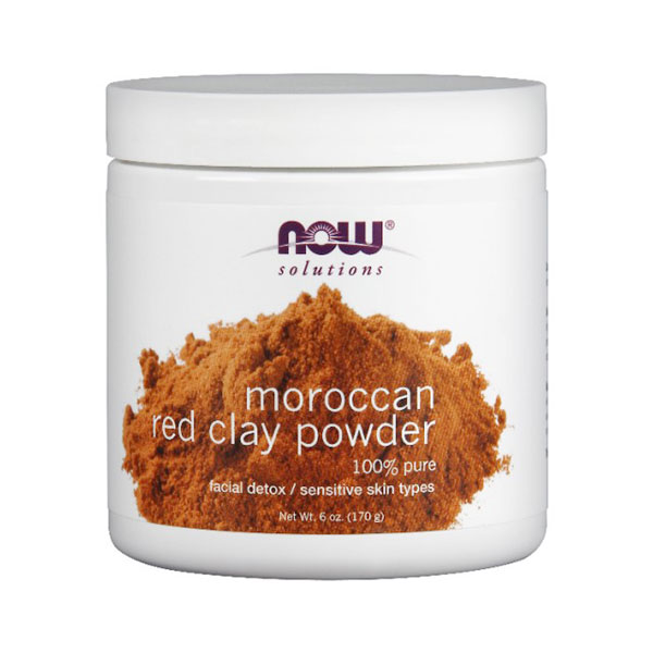 NOW Foods Red Clay Powder Moroccan Facial Mask, 8 oz, NOW Foods