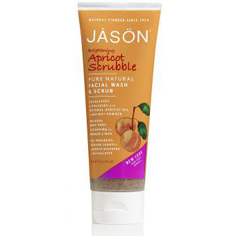 Brightening Apricot Scrubble, Facial Wash & Scrub, 4 oz, Jason Natural
