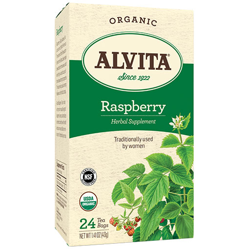 Raspberry Tea Organic, 24 Tea Bags, Alvita Tea