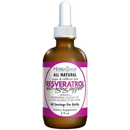 HerbaSway Resveratrol Liquid Drink, Anti-Aging Support, 2 oz, HerbaSway
