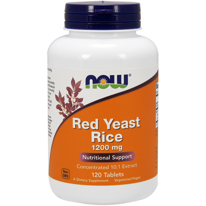 NOW Foods Red Yeast Rice 1200mg 120 Tabs, NOW Foods