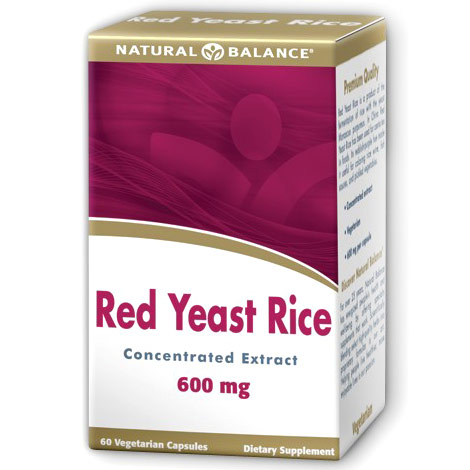 Natural Balance Red Yeast Rice, 600 mg, 60 Capsules, Natural Balance