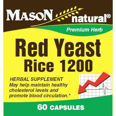 Red Yeast Rice, 60 Capsules, Mason Natural