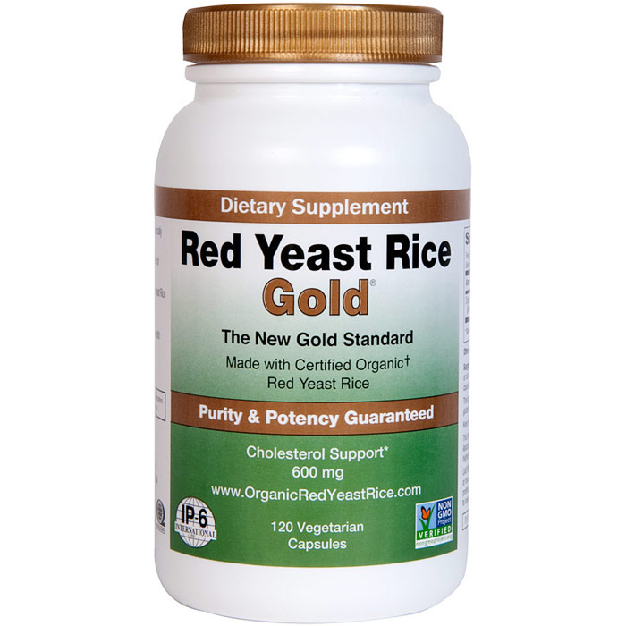 IP-6 International Red Yeast Rice Gold, 120 Vegetarian Capsules, IP-6 International