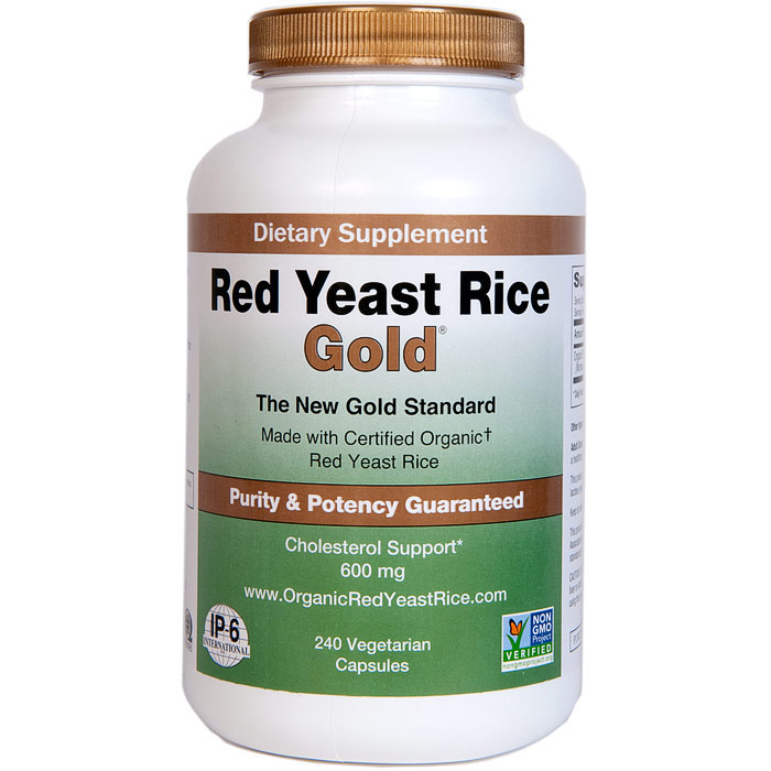 IP-6 International Red Yeast Rice Gold, 240 Vegetarian Capsules, IP-6 International