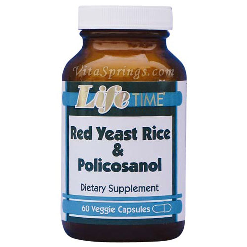 Red Yeast Rice & Policosanol, 60 Veggie Caps, LifeTime