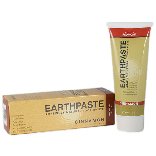 Redmond Real Salt Earthpaste Amazingly Natural Toothpaste, Cinnamon, 4 oz