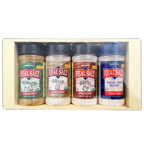 Redmond Trading Company Redmond Real Salt Organic Seasoning Gift Box, 4 pc, Redmond Trading Company