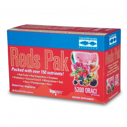 Reds Pak (Antioxidant Nutrients Powder), 30 Packets, Trace Minerals Research