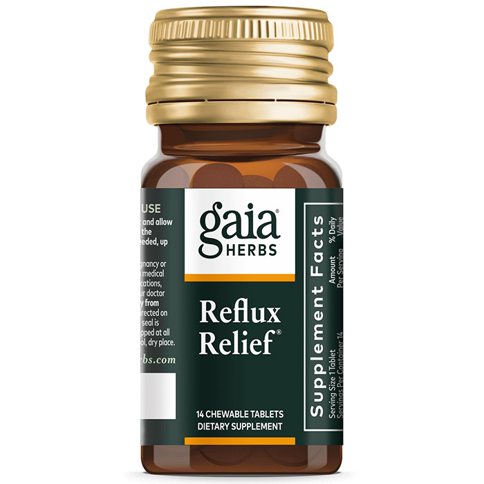 Reflux Relief, For Upset Stomach & Heartburn, 15 Chewable Tablets, Gaia Herbs