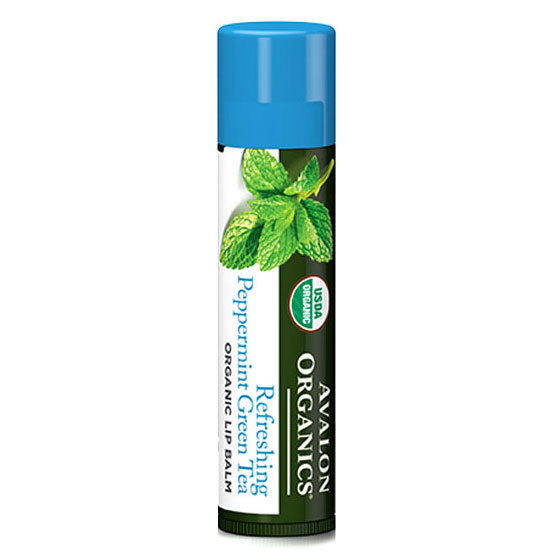 Avalon Organics Refreshing Peppermint Green Tea Organic Lip Balm, 0.15 oz, Avalon Organics
